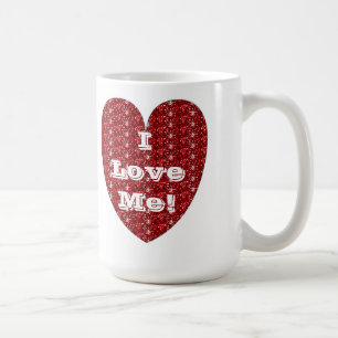 Caneca De Café Mug Red Heart I Love Me