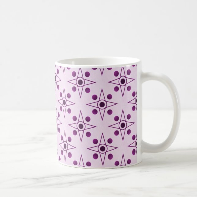 Caneca De Café Mug Retro-métrico, ameixa (Direita)