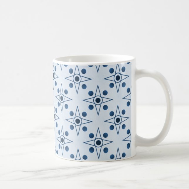 Caneca De Café Mug Retro-métrico, Azul Real (Direita)