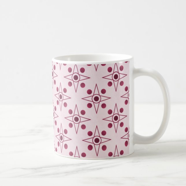 Caneca De Café Mug Retro-métrico, Fuchsia (Direita)