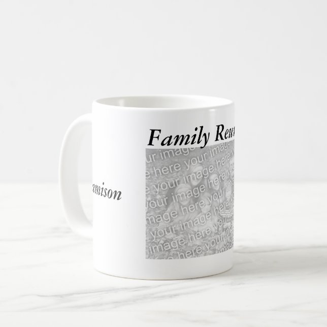 Caneca De Café Mug - Reunião Momento com Foto (Frente Esquerda)