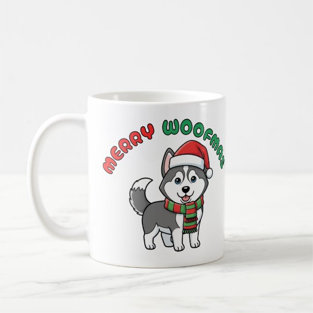 Caneca De Café Mug Rouco de Natal: Woofmas Feliz (Esquerda)