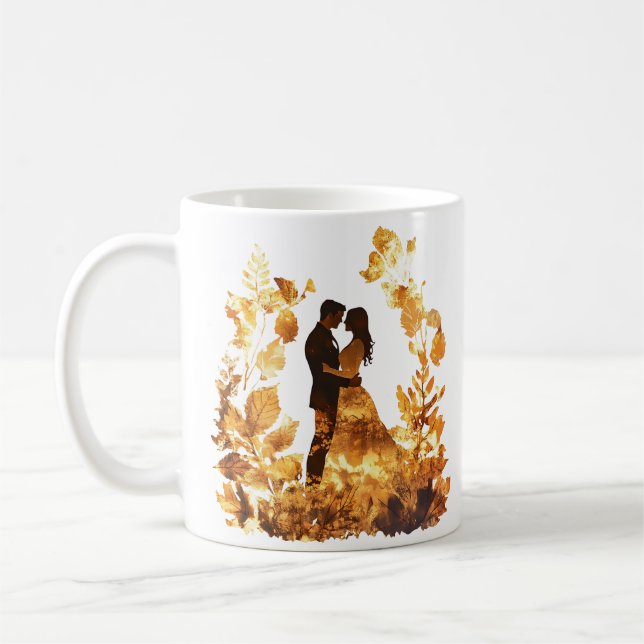 Caneca De Café Mug Rustic Autumn Wedding (Esquerda)