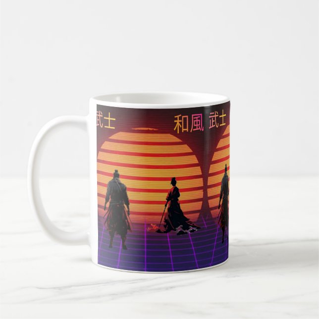 Caneca De Café Mug Samurai estilo japonês (Esquerda)