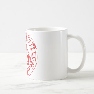 Caneca De Café Mug Selo Templier vermelho