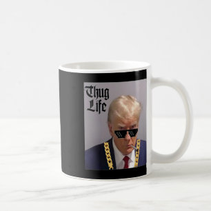 Caneca De Café Mug Shot - Donald Trump Mug Shot - thug Life