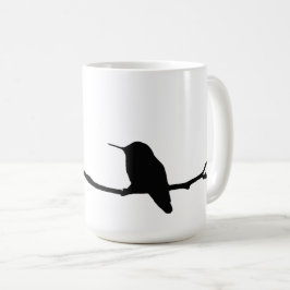 Caneca De Café Mug - Silhouette de Hummingbird