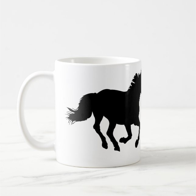 Caneca De Café Mug Silhouette Horse (Esquerda)