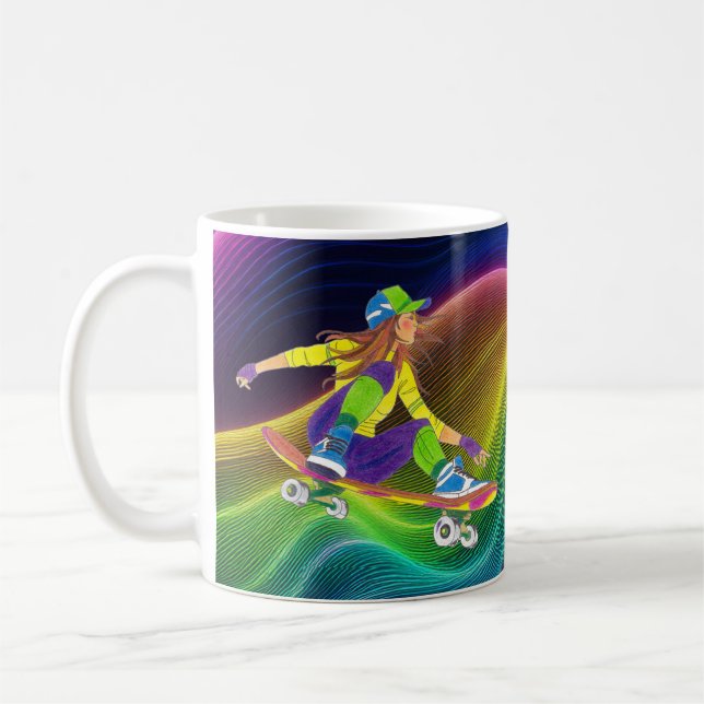 Caneca De Café Mug Skateboard Girl (Esquerda)