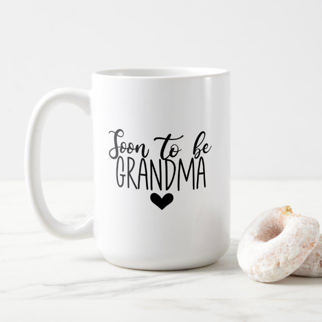 Caneca De Café Mug - Soon To Be Grandma (Com Donut)
