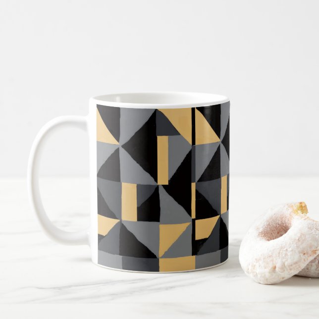 Caneca De Café Mug Tasse Géométrique Moderne (Com Donut)