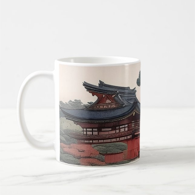 Caneca De Café Mug - Temple on the river - Japan (Esquerda)