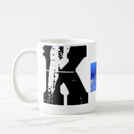 Caneca De Café Mug Tipográfico Grunge do K Monograma