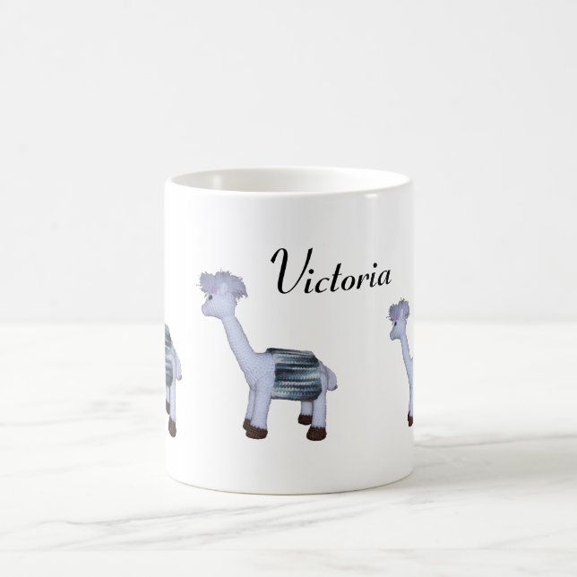 Caneca De Café Mug - Três Alpaca e nome (Centro)