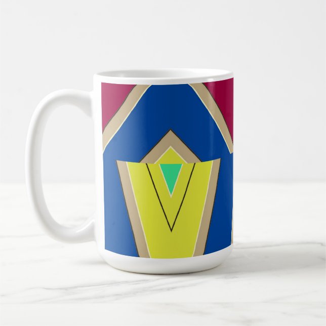 Caneca De Café Mug, um clássico design de padrão uniforme multico (Esquerda)