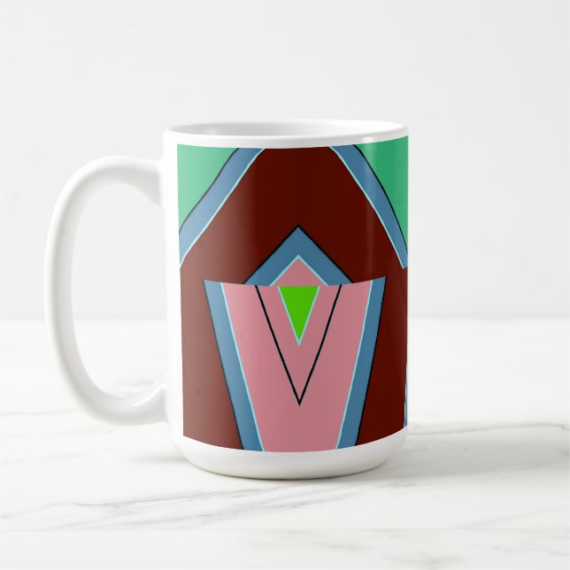 Caneca De Café Mug, um clássico design de padrão uniforme multico (Esquerda)