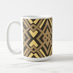 Caneca De Café Mug, um design de padrão geométrico multicolorido 