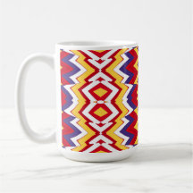 Mug, um design de padrão zigzag multicolorido vibr