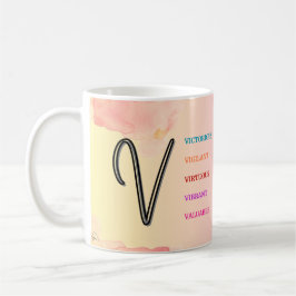 Caneca De Café Mug "V" Inicial (11oz)
