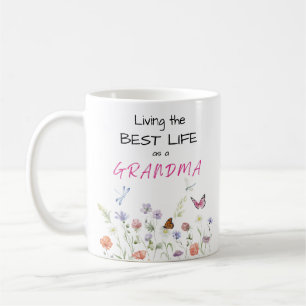 Caneca De Café Mug- Vivendo a Melhor Vida como avó