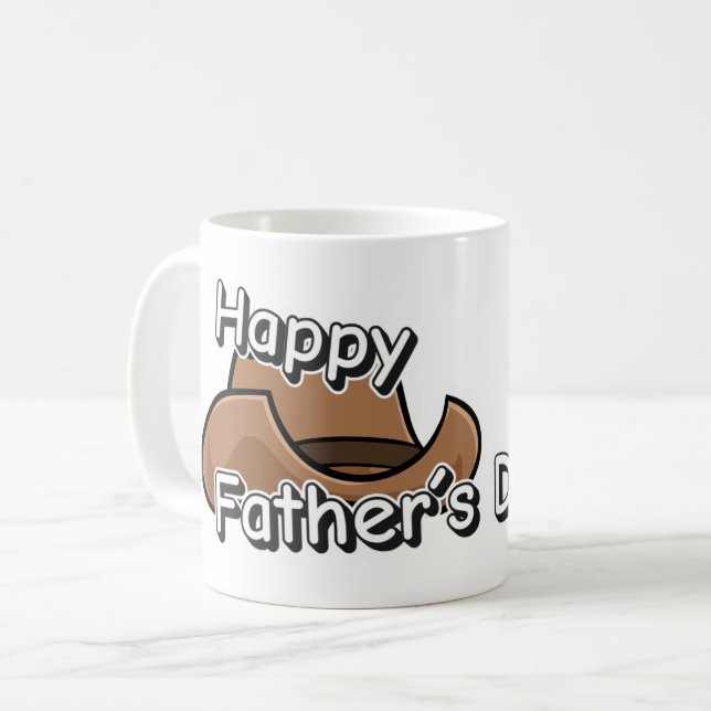 Caneca De Café Mug Western Father's Day Design (Frente Esquerda)