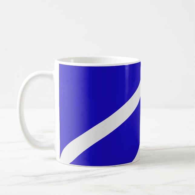 Caneca De Café Mug – White Lines on Blue (Esquerda)