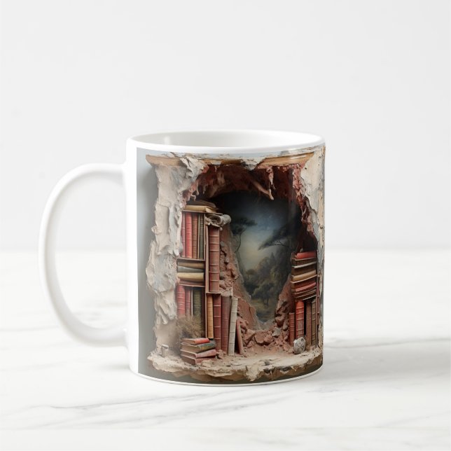 Caneca De Café mug with a book design (Esquerda)