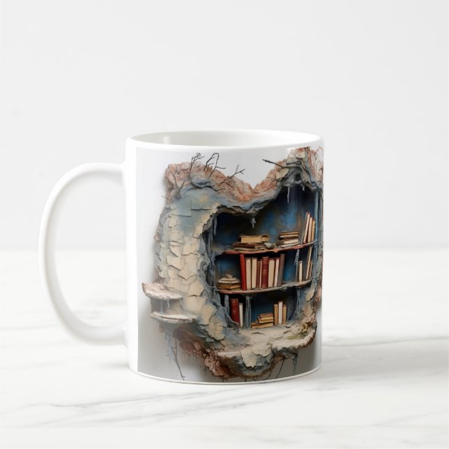 Caneca De Café mug with a book design (Esquerda)