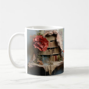 Caneca De Café Mug with book design