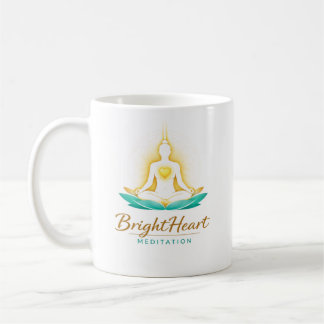 Caneca De Café Mug with Female Brightheart Meditation logo