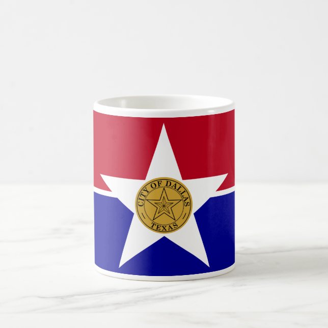 Caneca De Café Mug with Flag of Dallas, EUA (Centro)