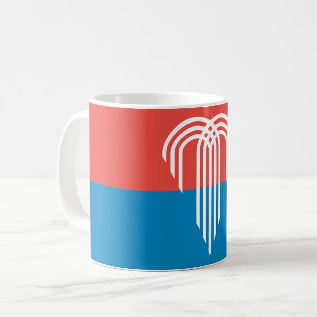 Caneca De Café Mug with Flag of Kansas City, Missouri (Frente Esquerda)