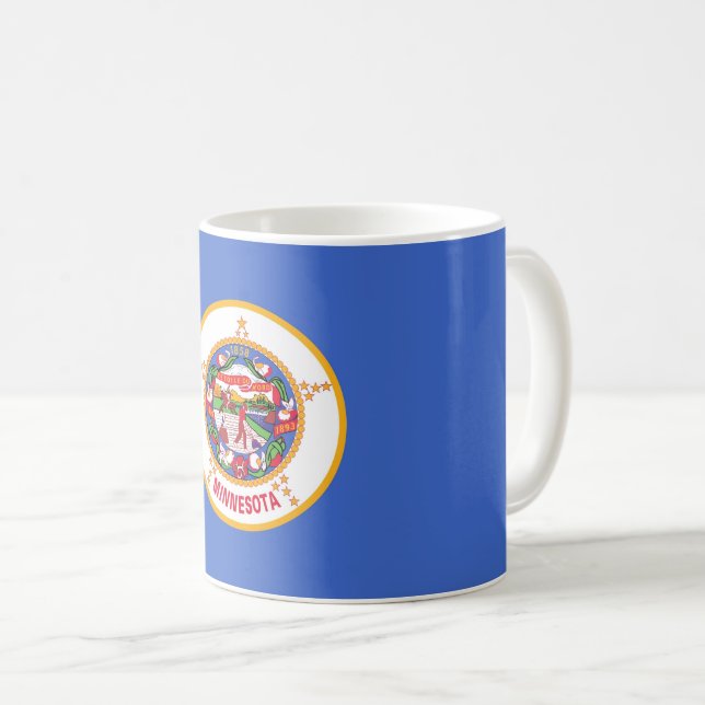 Caneca De Café Mug with Flag of Minnesota State - EUA (Frente Esquerda)