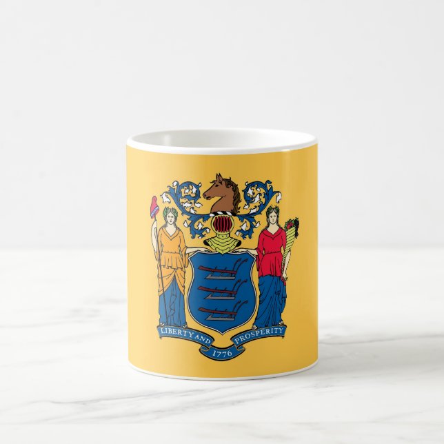 Caneca De Café Mug with Flag of New Jersey State - EUA (Centro)