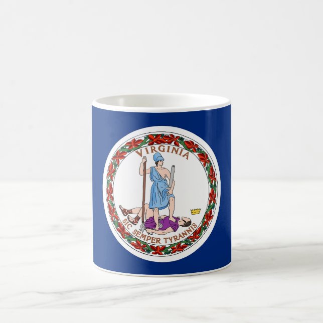 Caneca De Café Mug with Flag of Virginia State - EUA (Centro)