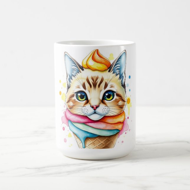 Caneca De Café Mug with ice-cream and cat (Centro)