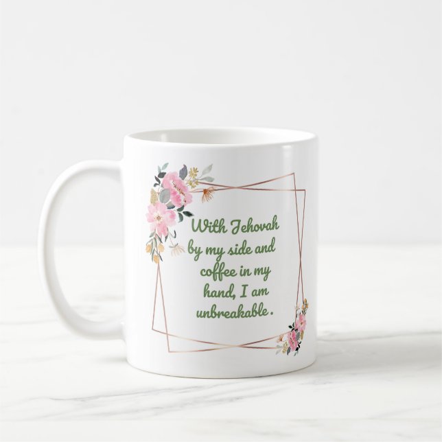 Caneca De Café Mug "with Jehovah by my side.... " (Esquerda)