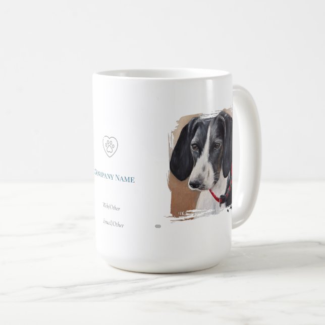 Caneca De Café Mug with painting of pets (Frente Esquerda)