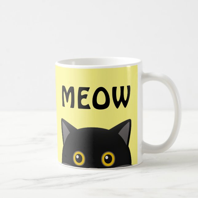 CANECA DE CAFÉ MÚGINAS DE CAFÉ PRETO DE GATO PRETO (Direita)