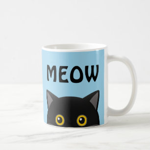CANECA DE CAFÉ MÚGINAS DE CAFÉ PRETO DE GATO PRETO