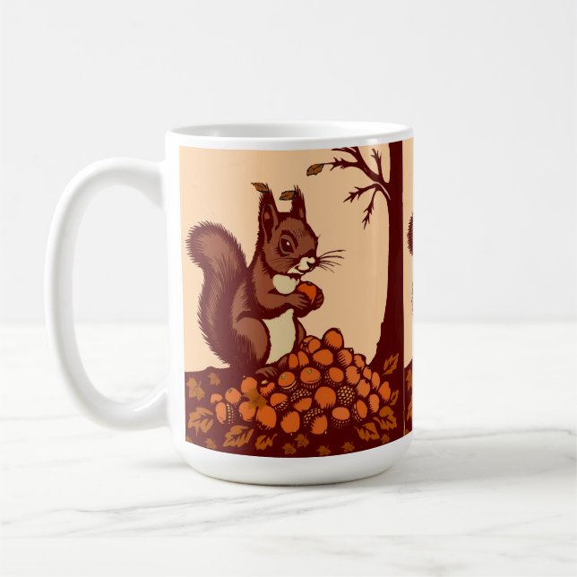Caneca De Café 🐿️ Mugs Classique Écureuil d'Automne  (Esquerda)