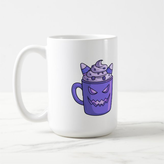Caneca De Café Mugs & Cups with Spooky Drink Graphic (Esquerda)