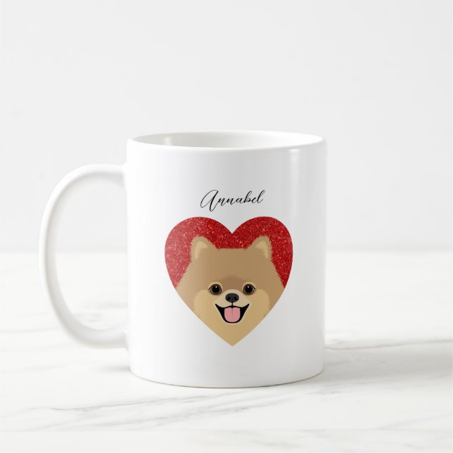 Caneca De Café Mugs da Pomerânia (Esquerda)