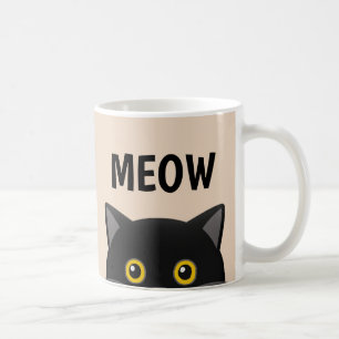 CANECA DE CAFÉ MÚGS DE CAFÉ DE GATO PRETO