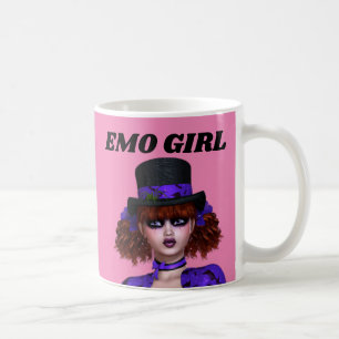 CANECA DE CAFÉ MÚGS DE CAFÉ GÓTICO DE GAROTA EMO