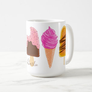 Caneca De Café Mugs de nome personalizado do Sorvete