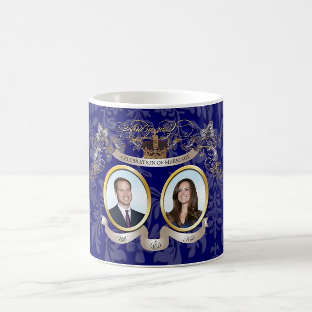 Caneca De Café Mugs do Memorando de casamento do Will+Kate (Centro)