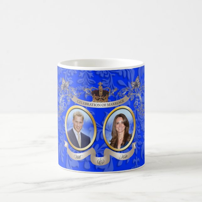 Caneca De Café Mugs do Memorando de casamento do Will+Kate (Centro)