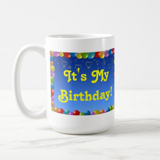 Caneca De Café Mugs É o meu aniversário (Esquerda)