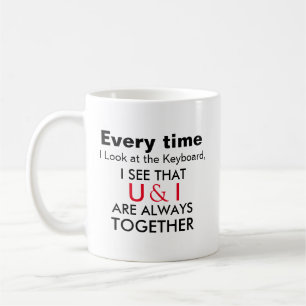 Caneca De Café Mugs Expressivos U & I